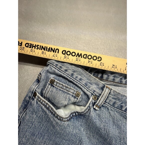 Diamond Gusset Blue Womens SZ 10 X 32 Regular Fit Vintage - Picture 10 of 11